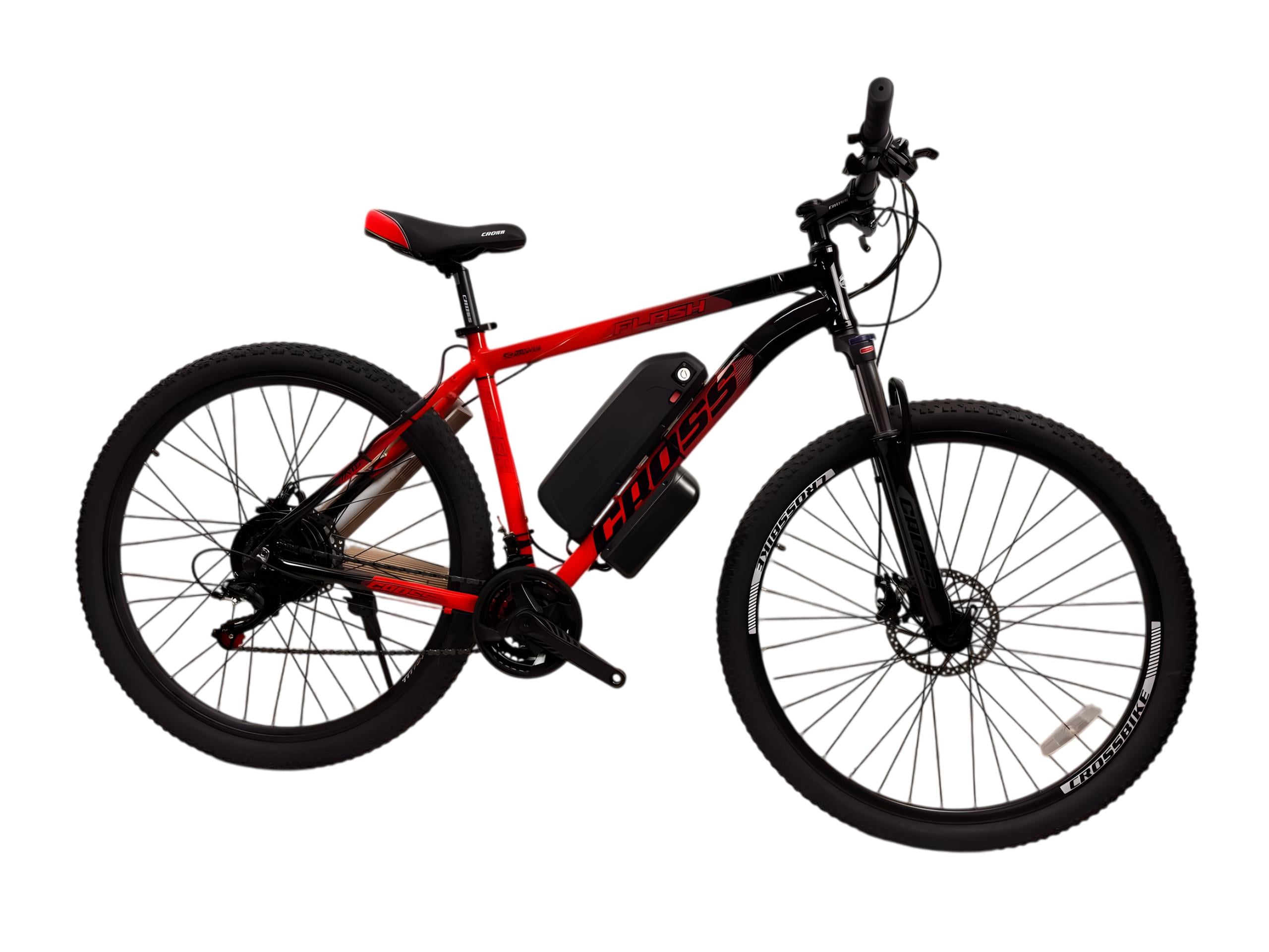Электровелосипед Cross Flash 2025 29" 19,5"/FX-15R задний 500 W 48 V10 Ah с дисплеем Красно-Черный