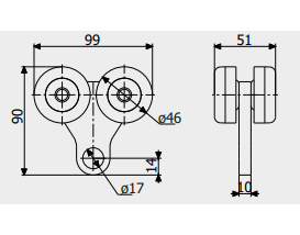 Каретка несуча Roll Grand №2А для підвісних систем/механізмів і підвісних воріт до 400 кг (1253) - фото 2 Каретка несуча Roll Grand №2А для підвісних систем/механізмів і підвісних воріт до 400 кг (1253) - фото 2