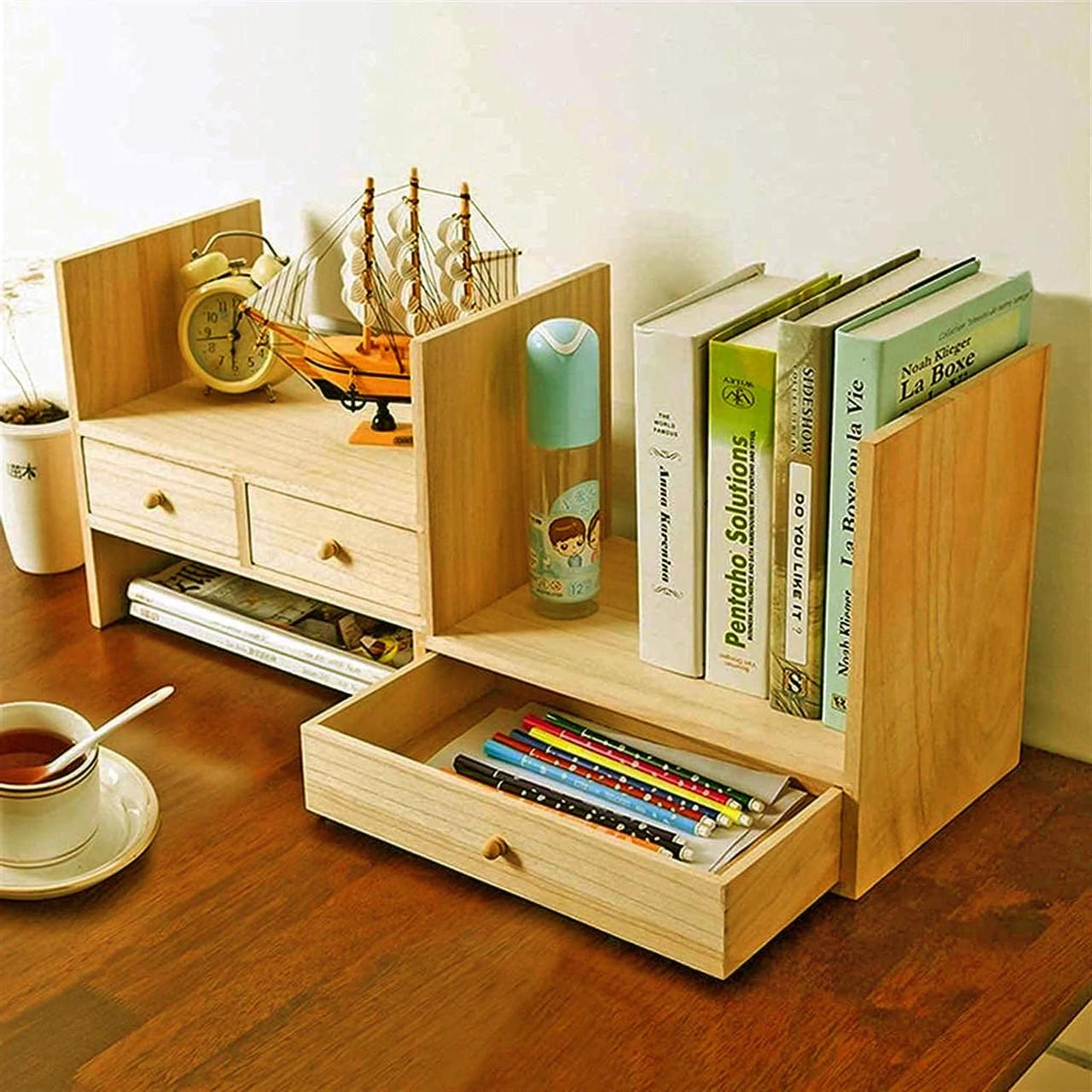 Полка-надстройка настольная из дерева Лунавел карри (АКД-021403)