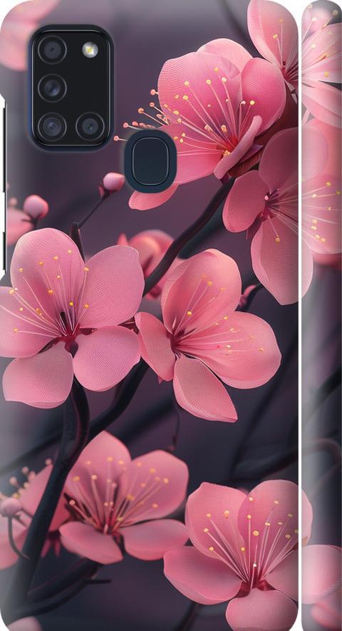 Чехол на Samsung Galaxy A21s A217F Пурпурная сакура (6075m-1943-42517)