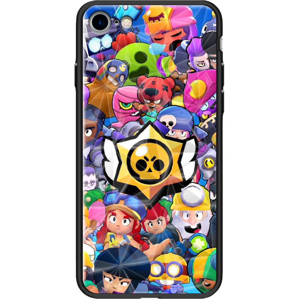 Чехол BoxFace Apple iPhone 7/8 SE  2020 Brawl Stars Черный силикон с призмой (26205-up2389-37544)