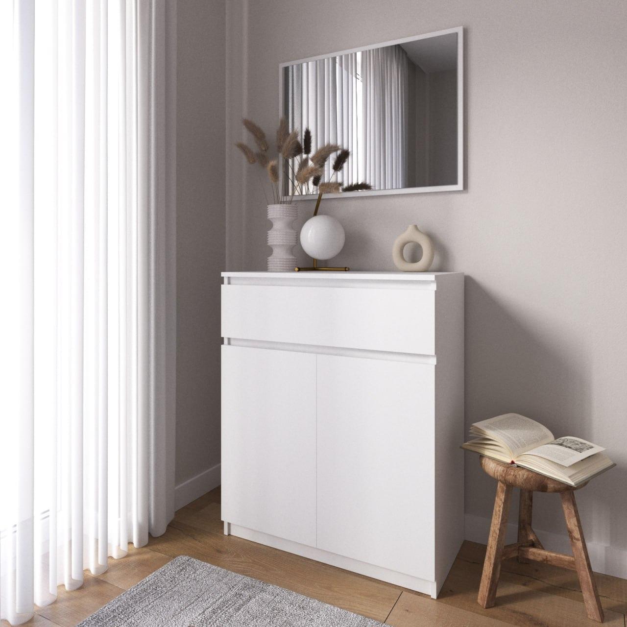 Комод-тумба Вайс R-23 80х40х98 см Білий (30291588) - фото 1 Комод-тумба Вайс R-23 80х40х98 см Білий (30291588) - фото 1