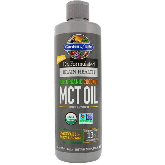 Масло кокосовое Garden of Life Dr. Formulated Brain Health 100% Organic Coconut MCT Oil 16 fl oz Unflavored 473 мл (GOL-12222)