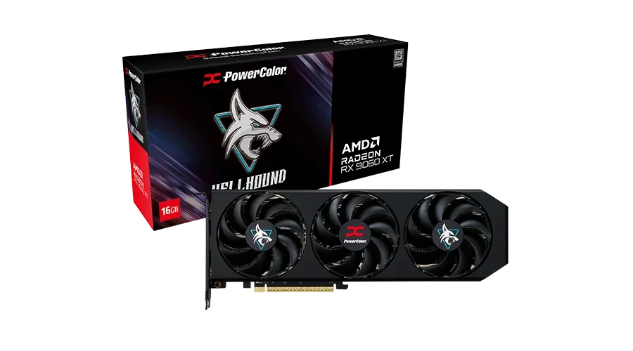 Видеокарта AMD Radeon RX 9060 XT 16GB GDDR6 Hellhound PowerColor (RX9060XT 16G-L/OC) Видеокарта AMD Radeon RX 9060 XT 16GB GDDR6 Hellhound PowerColor (RX9060XT 16G-L/OC)