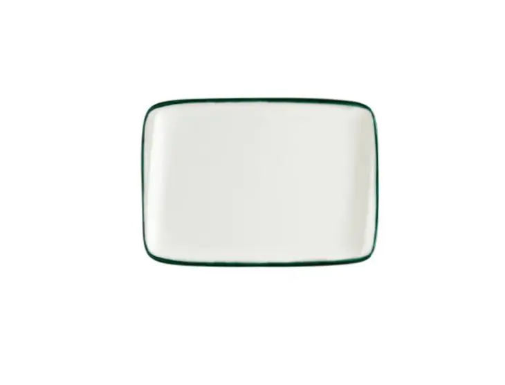 Блюдо прямоугольное Bonna Linea Green сервировочное фарфор 23х16 см Белый (169-135-LNEGRMOV35DT)