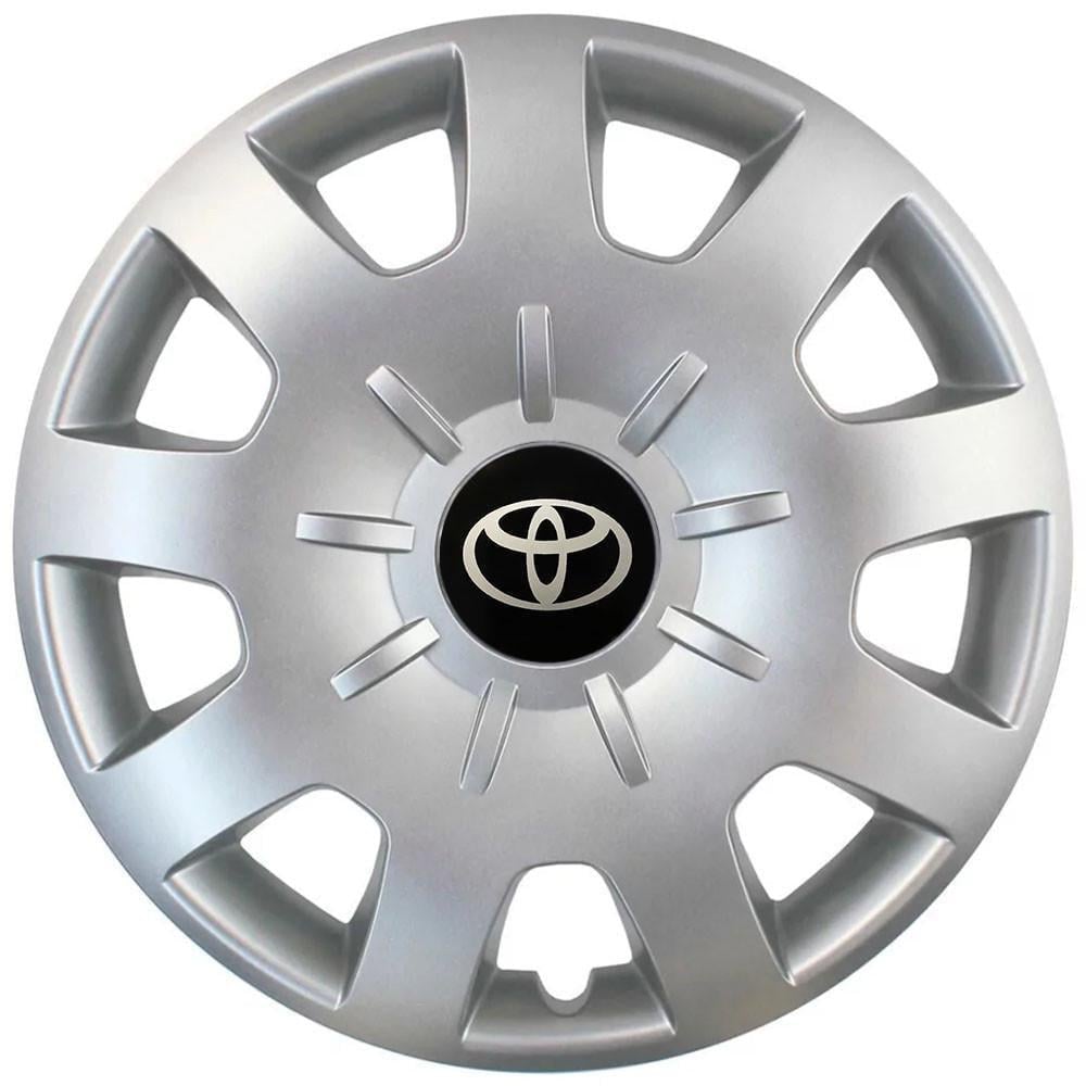 Колпаки SJS 314 с логотипом Toyota R15 4 шт. Серебристый (2654558106)