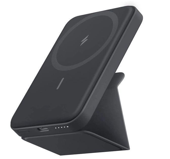 Повербанк Anker 622 MagGo 5000 mAh 12W с беспроводной зарядкой и подставкой Черный (A1611)