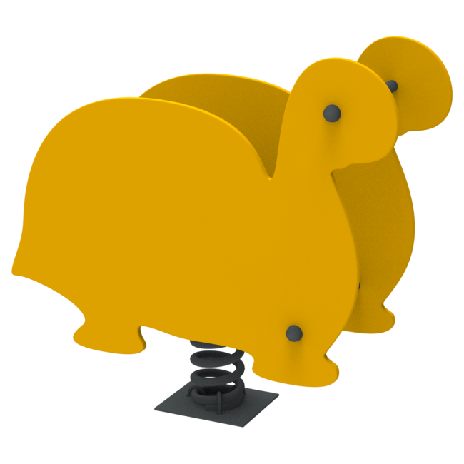 Качеля на пружине для детской площадки Kidigo Тортуга 109х31х77 см Желтый (1127670986)