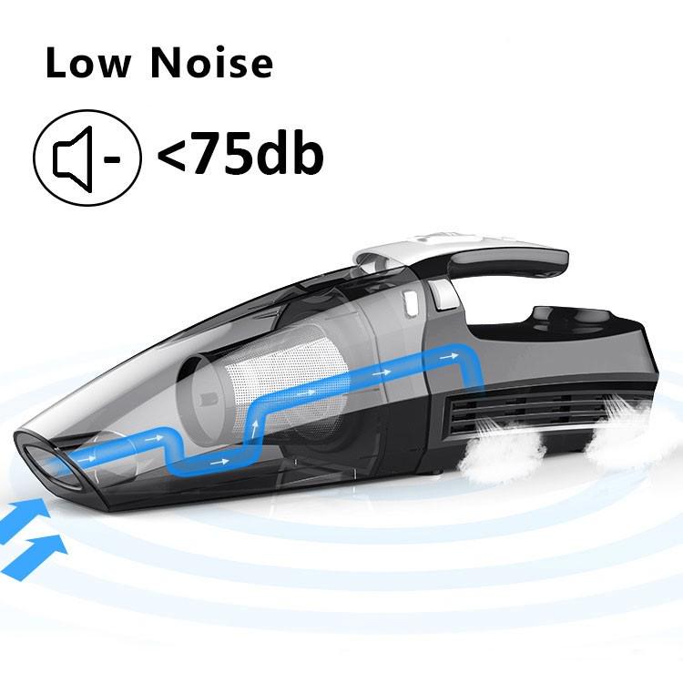 Автопылесос ручной Grikey B3 120W с панелью компрессора и фонарем Черный (GK516D) - фото 6