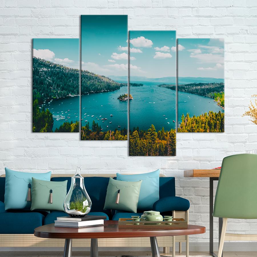 Картина природа Маленькие остров на озере Тахо 149x106 см (A1094-4)