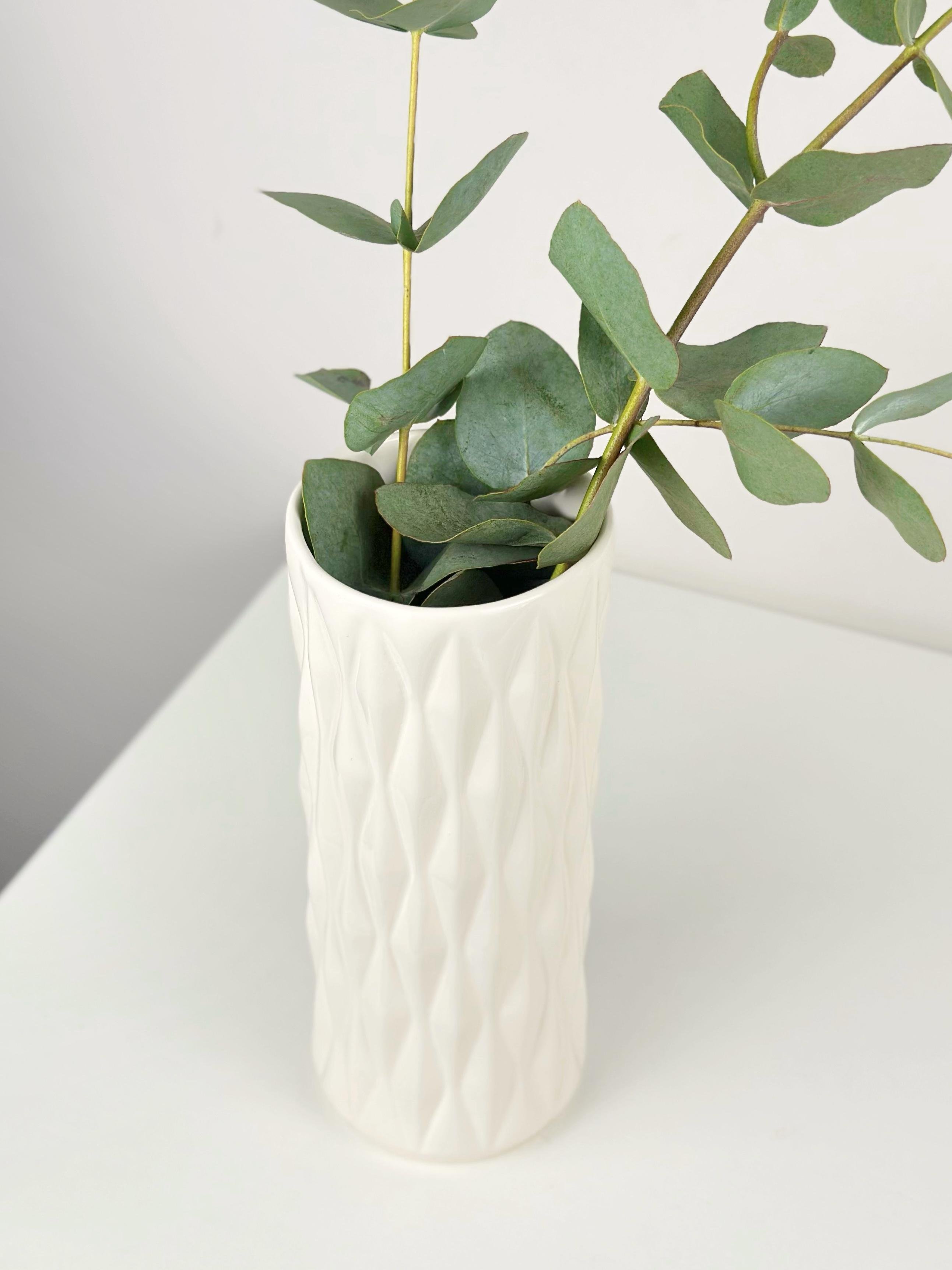 Ваза для цветов и декора глиняная керамическая Кристал 20 см Бежевый (4001-14) - фото 9