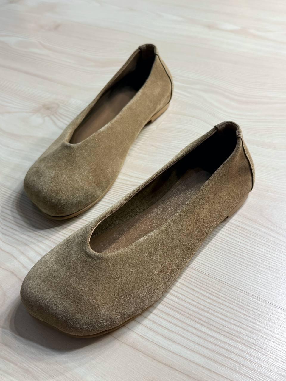 Балетки женские Zemira 23-0582 замшевые квадратный носок р. 37 Бежевый (6862) Балетки женские Zemira 23-0582 замшевые квадратный носок р. 37 Бежевый (6862)