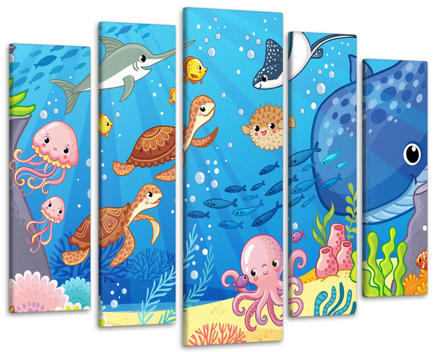 Картина модульная Морские Жители 90х132 см (Art-369_5)