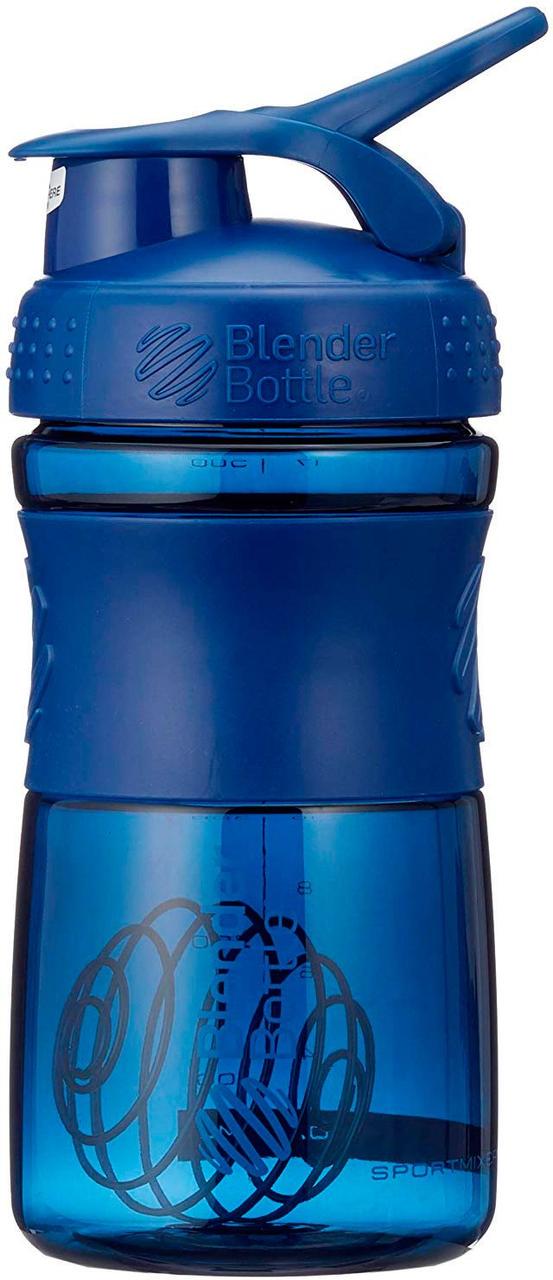 Шейкер BlenderBottle SportMixer Flip 20oz 590 мл Navy - фото 3