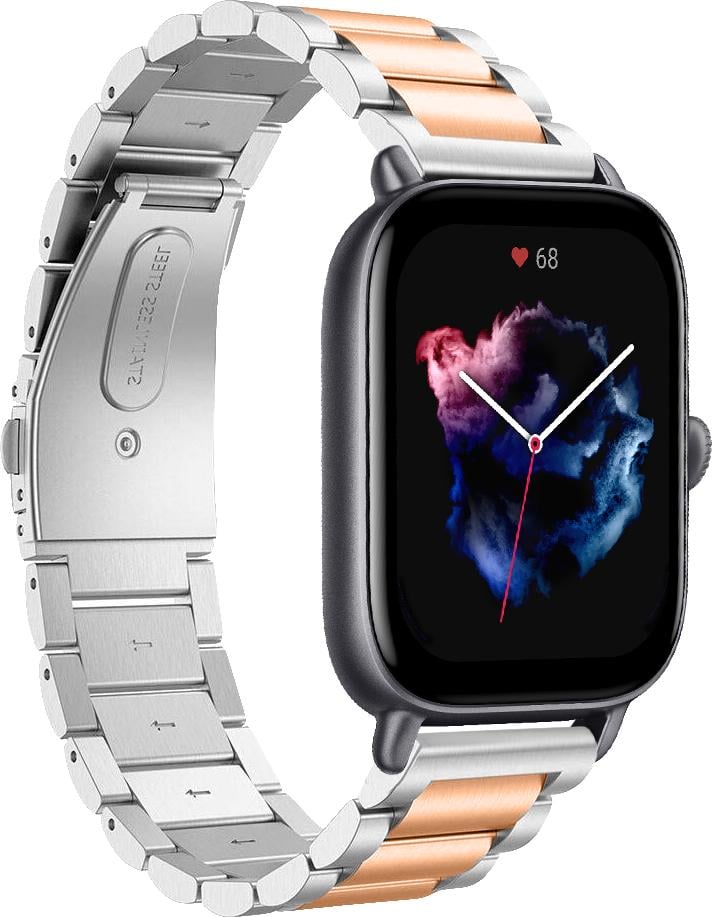 Металлический Ремешок Shain Line для Amazfit GTS 3 Silver Rose (28125-68)