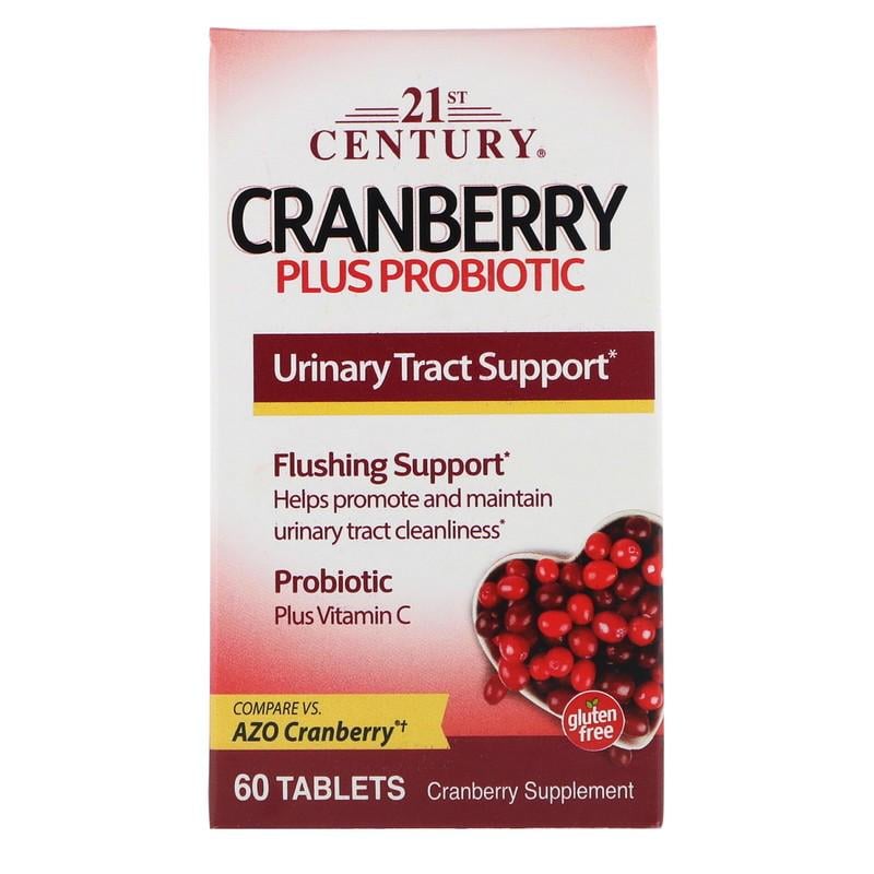 Натуральная добавка 21st Century Cranberry Plus Probiotic 60 таблеток