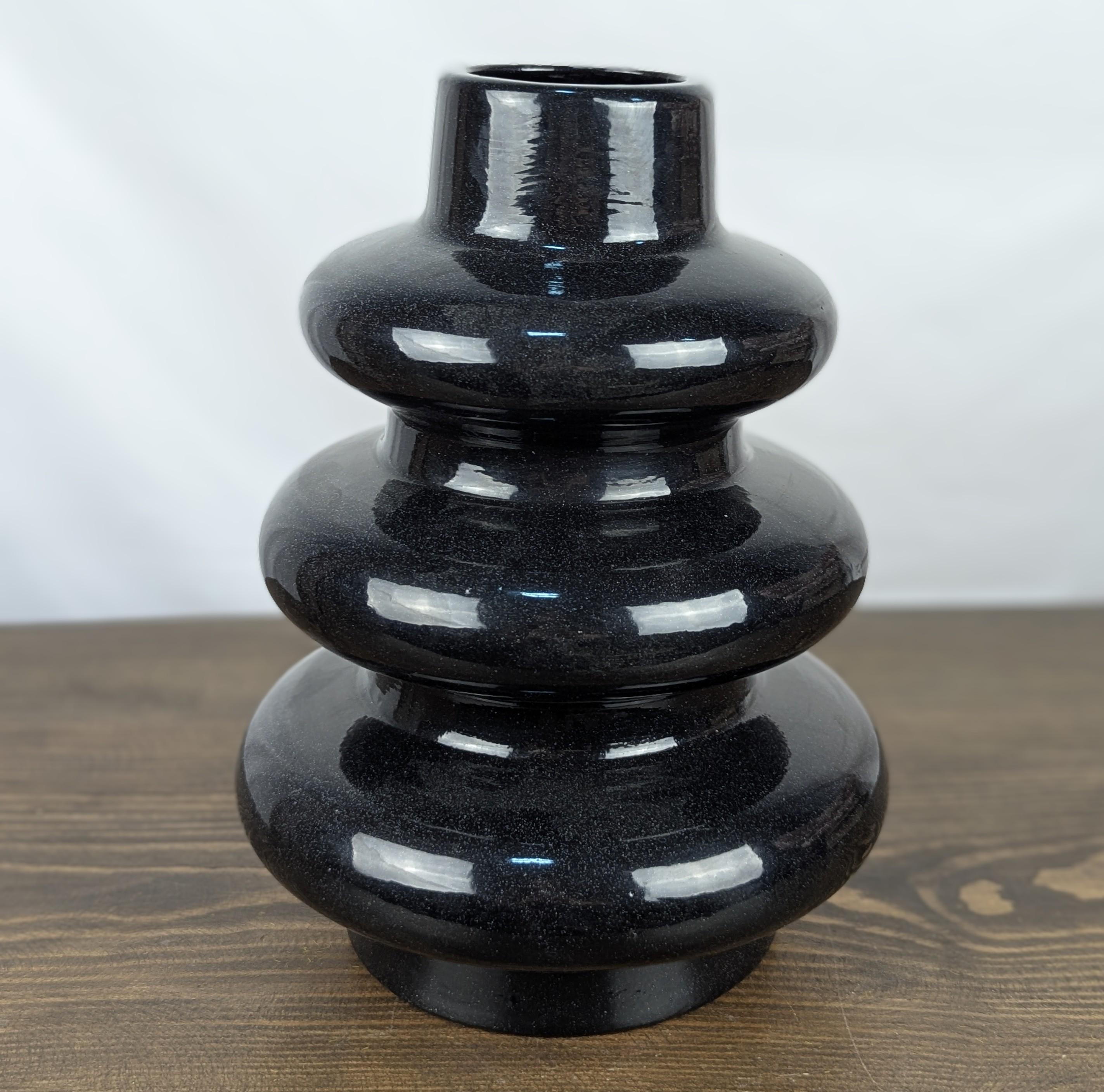 Ваза Nana ceramics Либерти 26 см глянец Черный