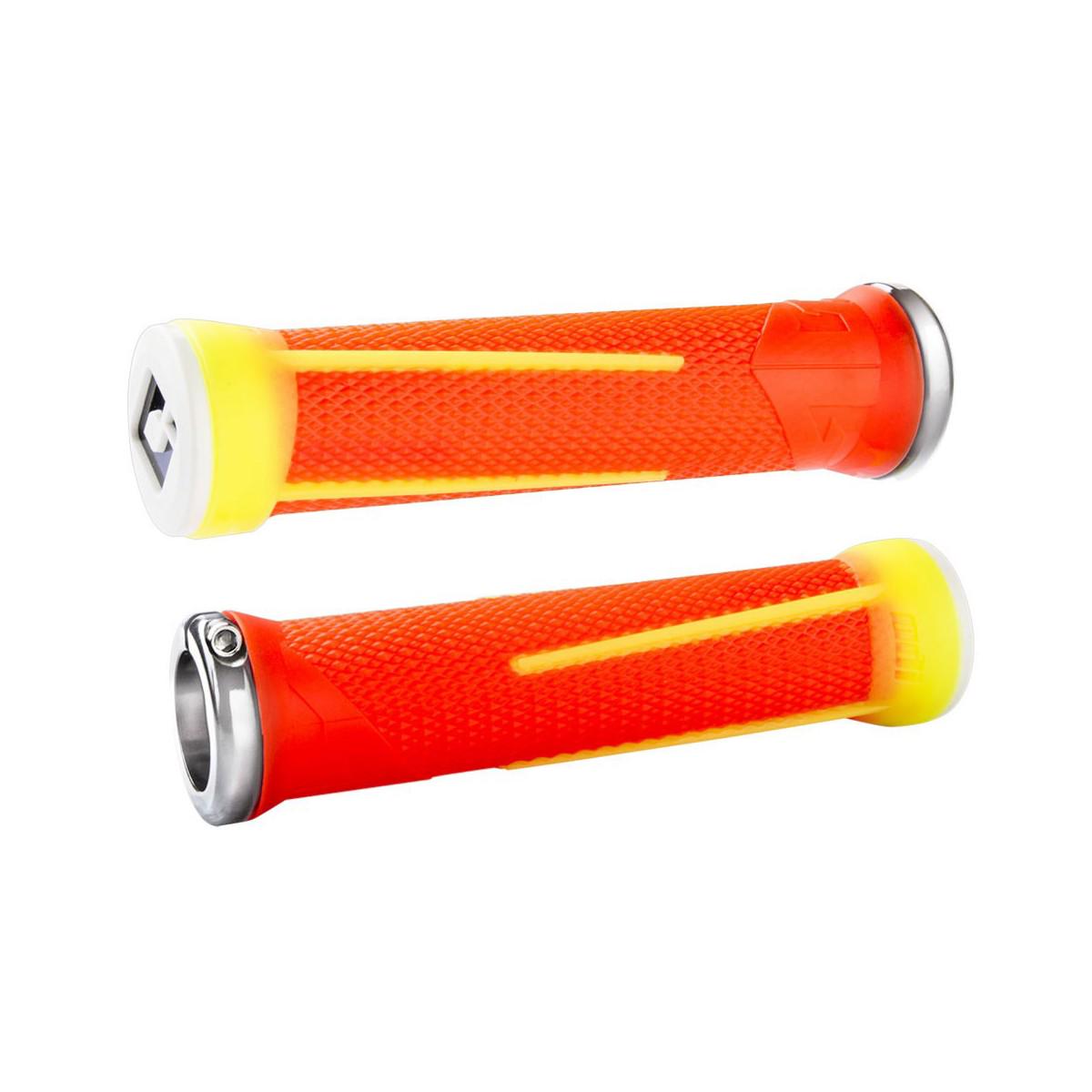 Гріпси ODI AG-1 Signature Fl Orange/Fl Yellow/Silver Clamps (D35A1OY-S)