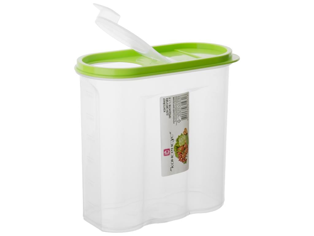 Ємність для сипучих продуктів 18,8х8,8х18 см 1,7 л Зелений (MCS-BK024)