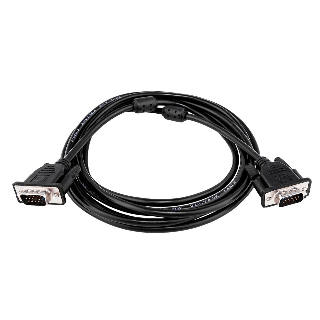 Кабель VGA-3.0BK с двумя ферритовыми кольцами 3 м Черный