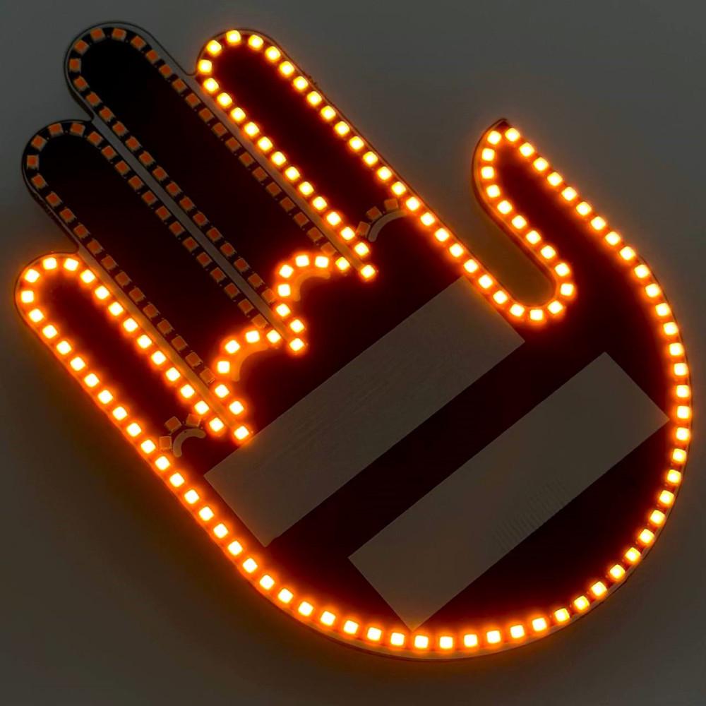 Рука светодиодная на заднем стекле автомобиля Black. - фото 4 Рука светодиодная на заднем стекле автомобиля Black. - фото 4