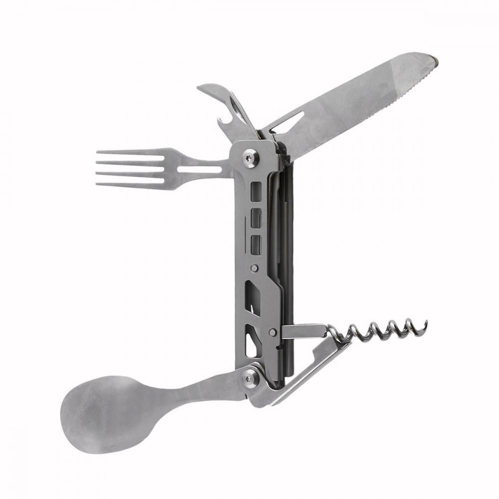 Мультитул для кемпинга 6в1 в чехле Silver Мультитул для кемпинга 6в1 в чехле Silver