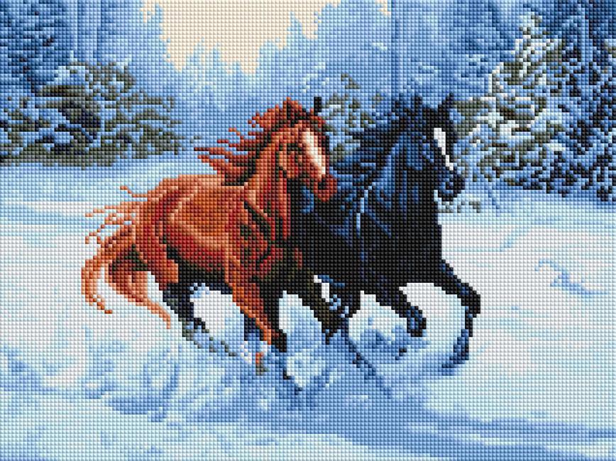 Набор алмазной мозаики ColorArt Лошади (ST413)
