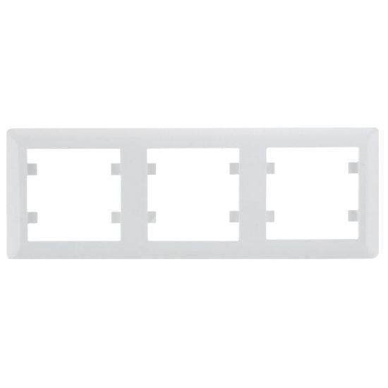 Рамка тройная Hager Lumina-Soul горизонтальная Белый (28689805)