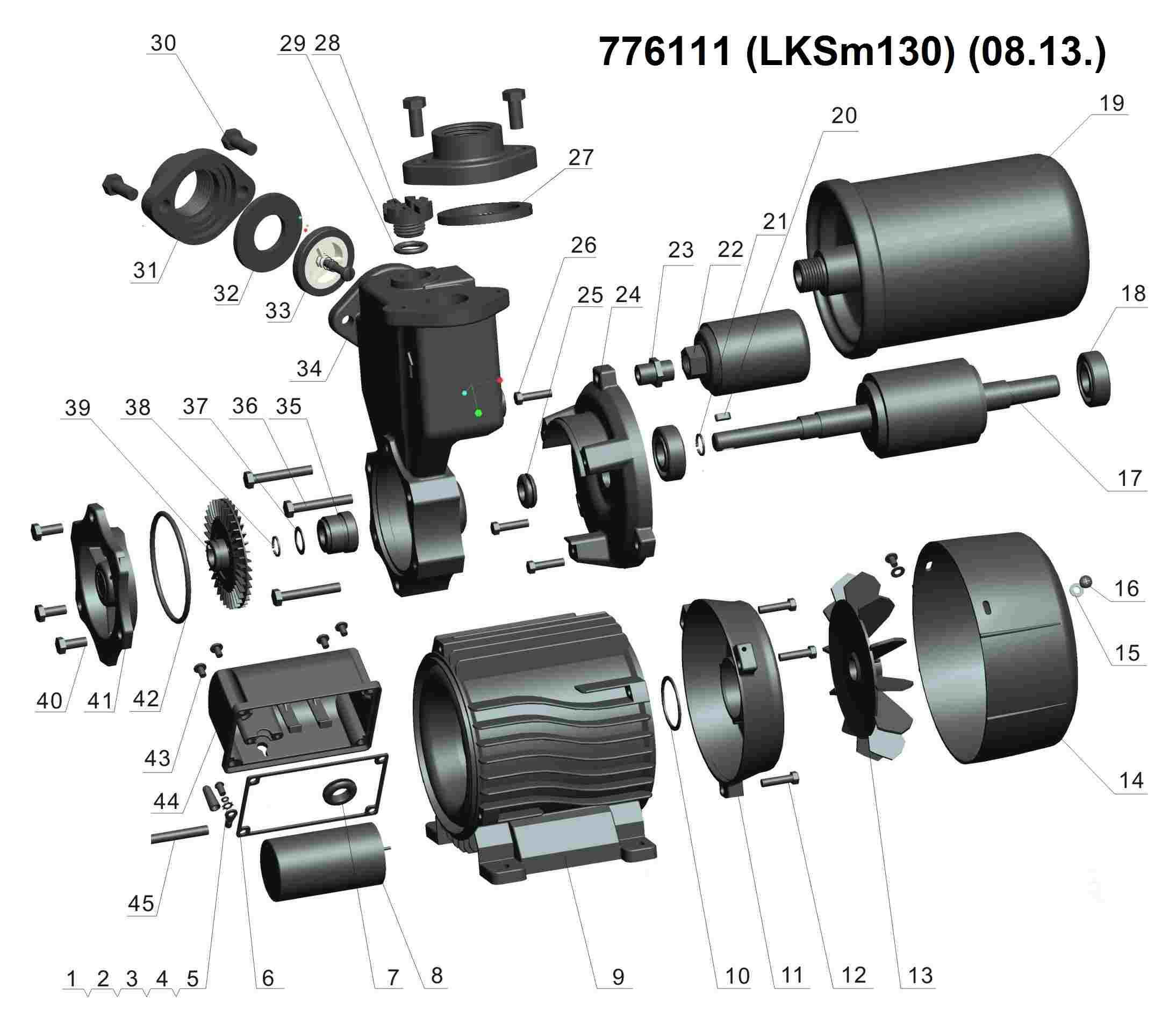 Насосна станція LEO LKSm130 776111 125 Вт 1 л (222878) - фото 4