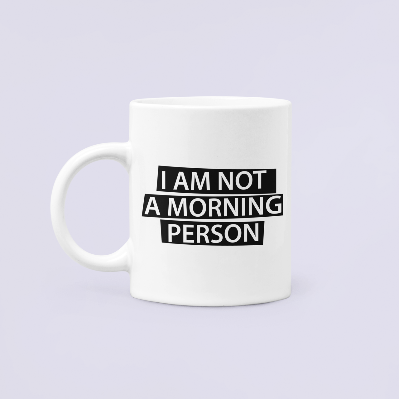 Чашка керамическая с принтом "I am not a morning person" 330 мл Белый