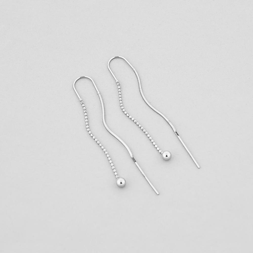 Серебряные серьги Minimal Сенсация (9505)