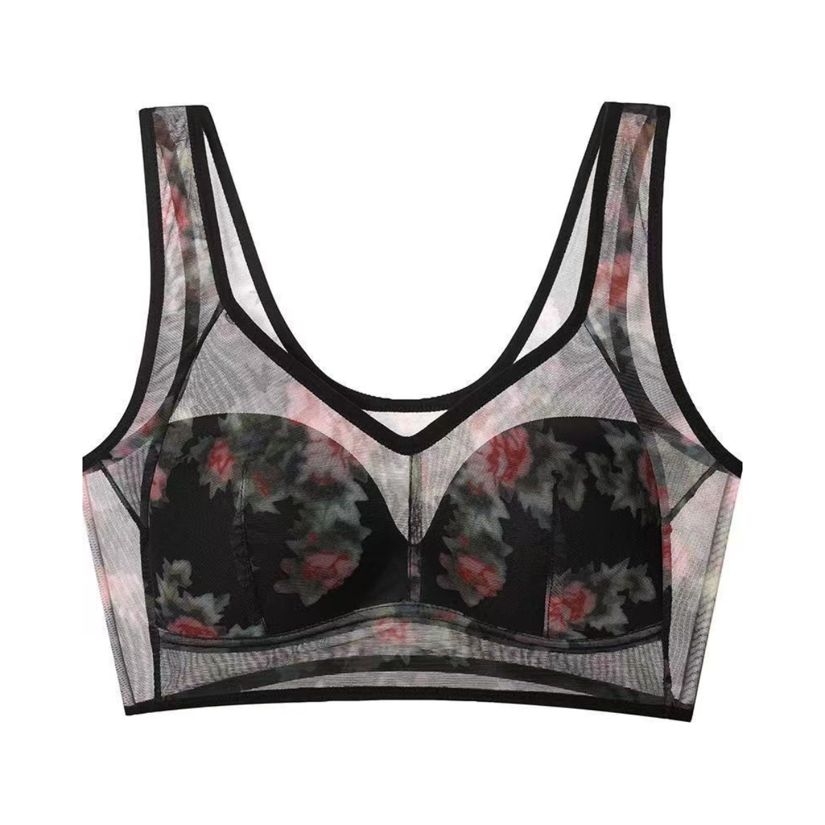 Бюстгальтер сітчастий без кісточок BloomLinge S-M Чорний (3111)