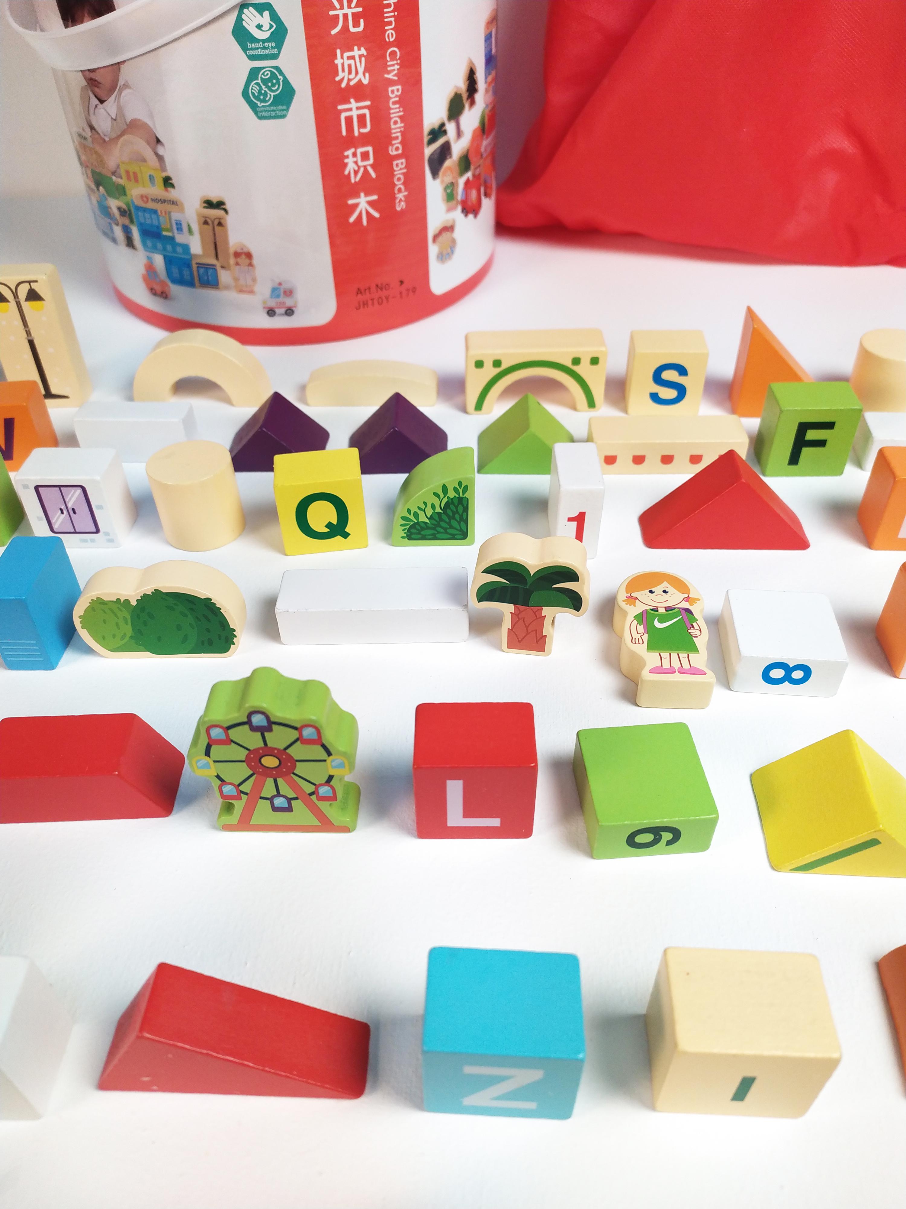 Деревянная развивающая игрушка город 120 пр. - фото 5