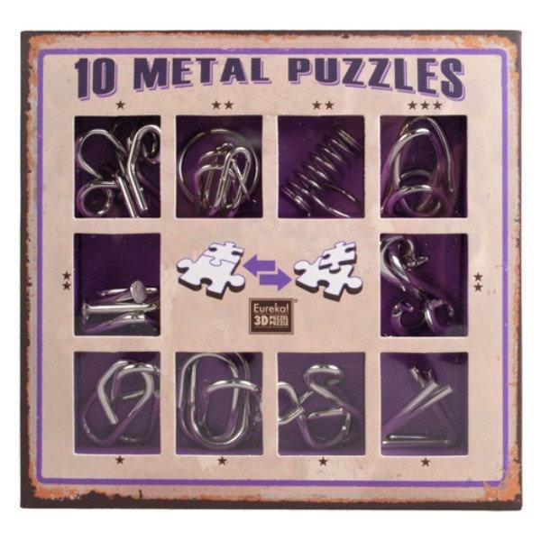 Набор головоломок Metall Puzzles Eureka 10 шт. Violet (13798)