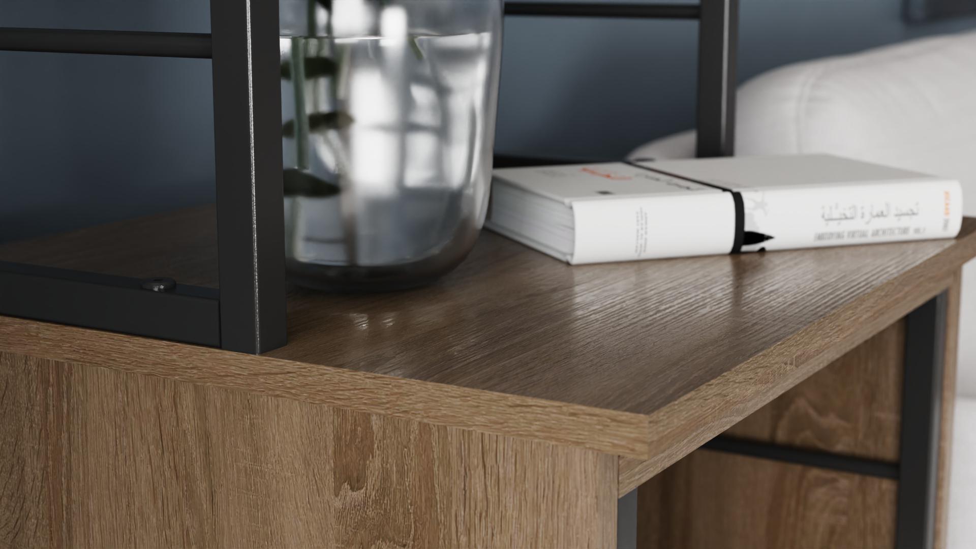 Стіл-тумба трансформер Ferrum-decor Смарт 2/2 метал/ДСП 16 мм 750x1450x600 мм Чорний/Дуб Сонома Трюфель (FRD-105106) - фото 6 Стіл-тумба трансформер Ferrum-decor Смарт 2/2 метал/ДСП 16 мм 750x1450x600 мм Чорний/Дуб Сонома Трюфель (FRD-105106) - фото 6