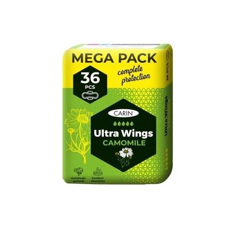 Гигиенические прокладки Carin Ultra Camomile 5 капель 36 шт. (302045) Гигиенические прокладки Carin Ultra Camomile 5 капель 36 шт. (302045)
