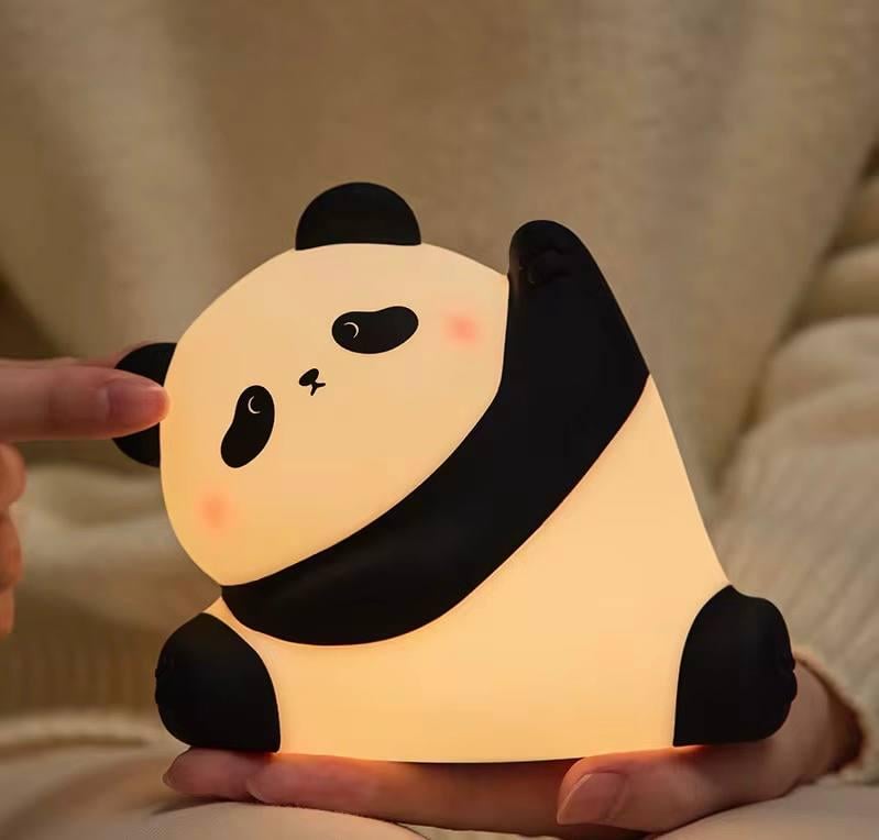 Нічник дитячий силіконовий Панда м'який сенсорний з акумулятором (S02) - фото 5 Нічник дитячий силіконовий Панда м'який сенсорний з акумулятором (S02) - фото 5