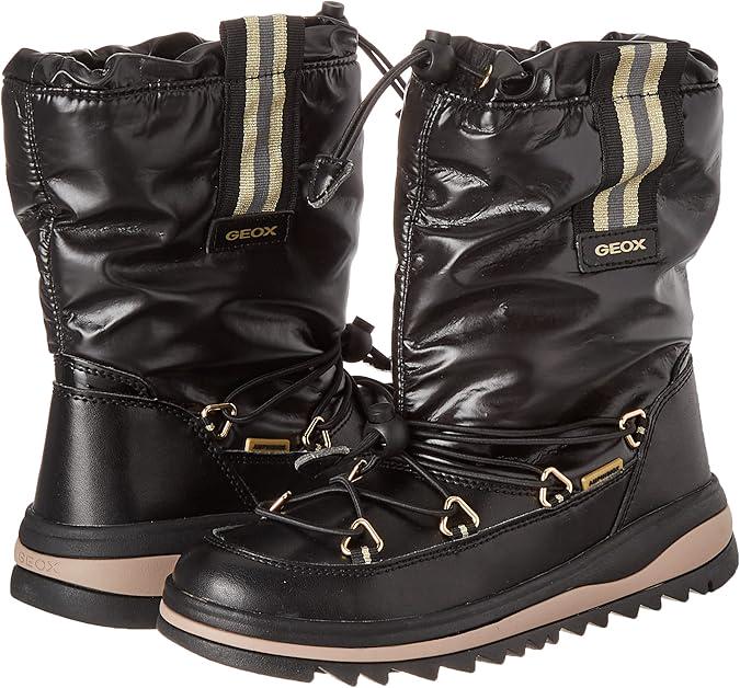 Сапоги зимние Geox Adelhide р. 33 Black/Gold (20282943)