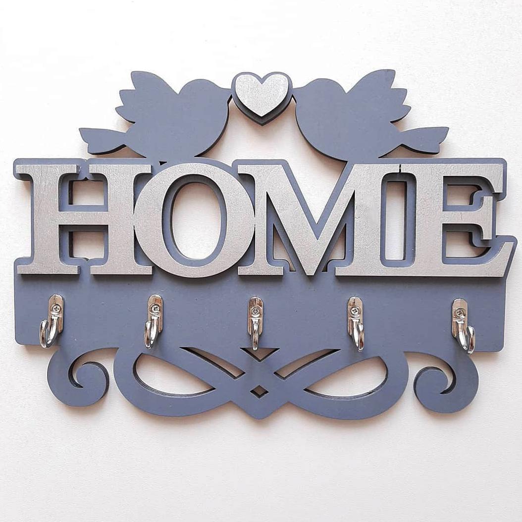 Ключница настенная деревянная HouseWood HOME Серый матовый Ключница настенная деревянная HouseWood HOME Серый матовый
