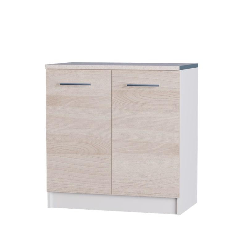 Модуль кухонний нижній Еверест Еко 800 зі стільницею 80х46х82 см Ясень шимо-світлий/Білий (DTM-2908)