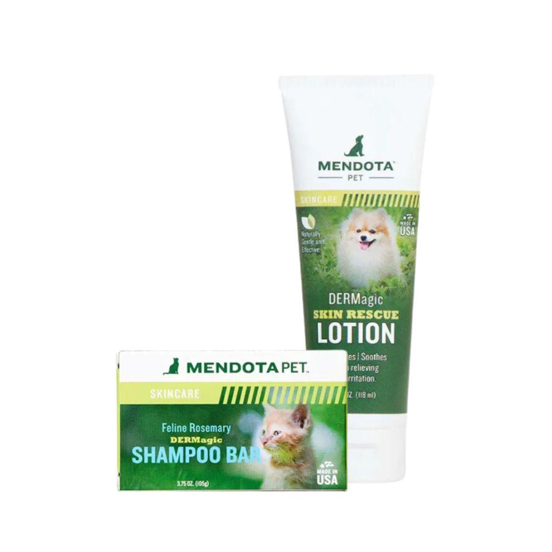 Набор DERMagic Feline Organic Shampoo Bar Rosemary&Skin Rescue шампунь твердый с розмарином и лосьон при аллергиях 2 шт. (27558127)