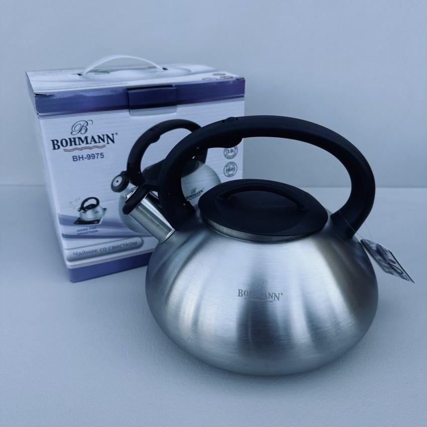 Чайник зі свистком Bohmann BH-9975 із нержавіючої сталі 3 л (2707016564) - фото 5 Чайник зі свистком Bohmann BH-9975 із нержавіючої сталі 3 л (2707016564) - фото 5