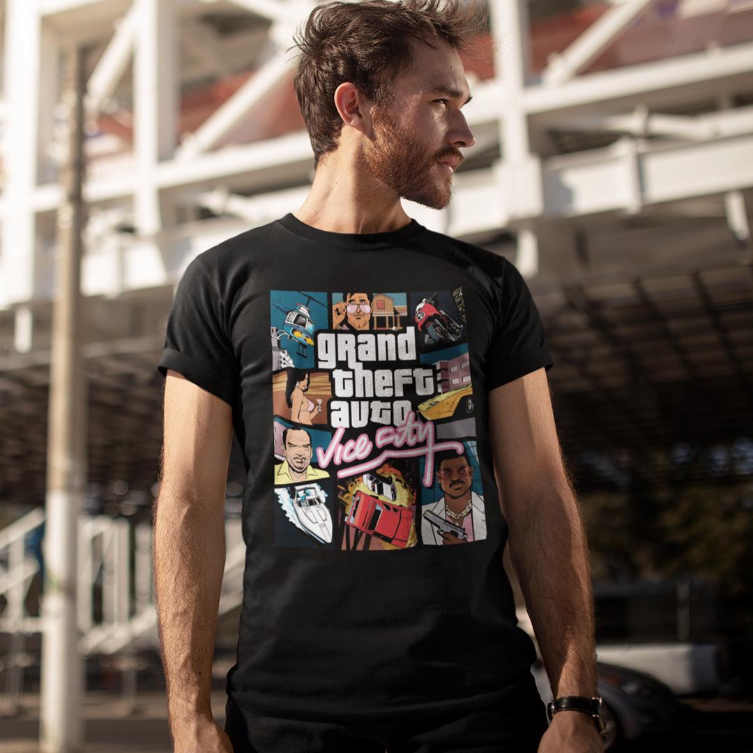 Футболка унисекс Grand Theft Auto GTA Vice City blk XL Черный (32701248)