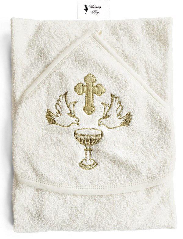 Крестильное полотенце RoyalBaby #4 Молочный с золотым (141477)