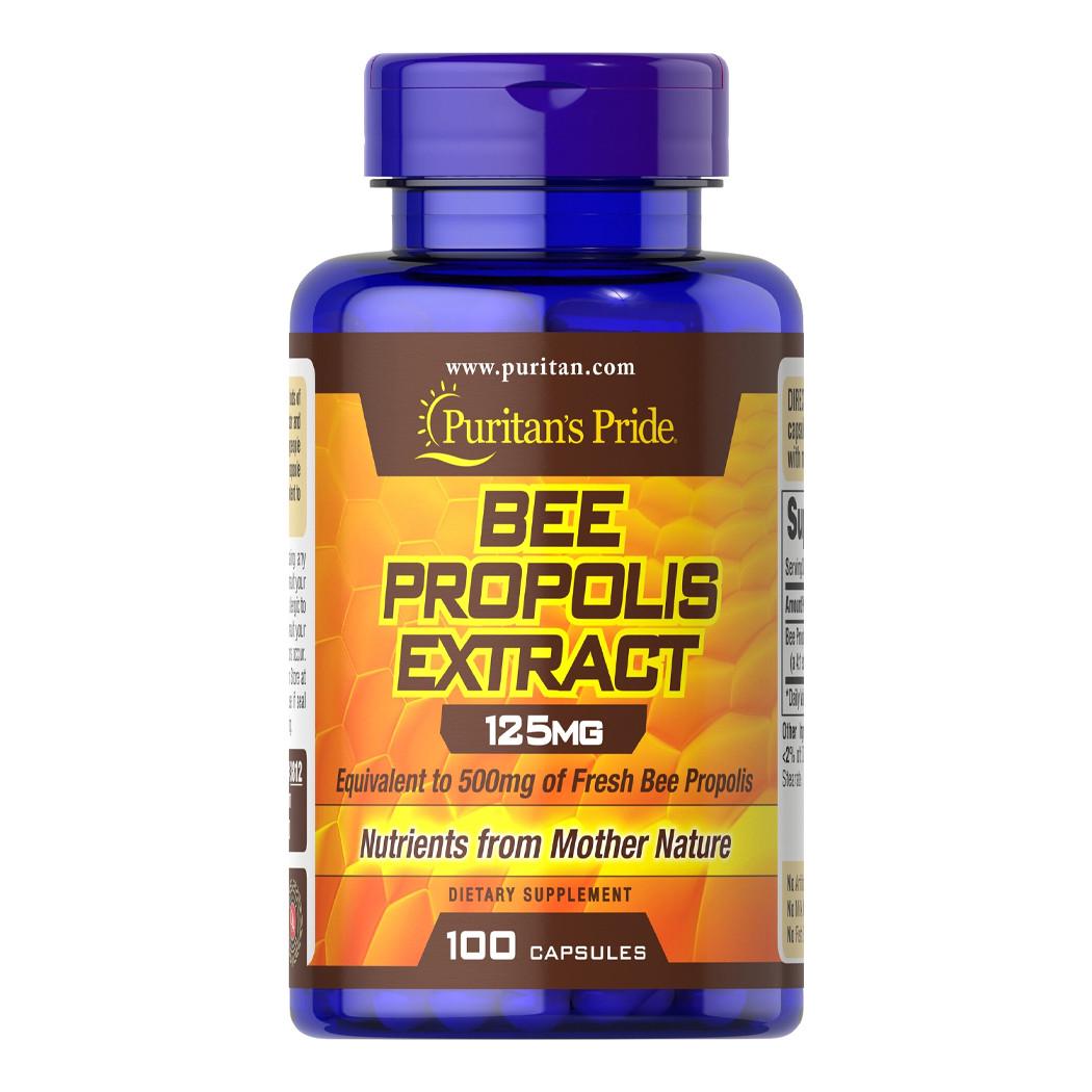 Бджолиний прополіс Puritan's Pride Bee Propolis Extract 125 мг 100 капс. (19229-01)