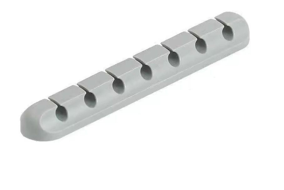 Тримач-органайзер для кабелів на 7 гнізд 12,5 см Сірий (35-19-1414-С)