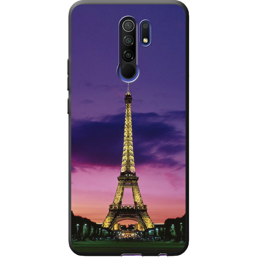 Чехол BoxFace Xiaomi Redmi 9 Полночь в Париже Черный силикон (40233-up964-40357)