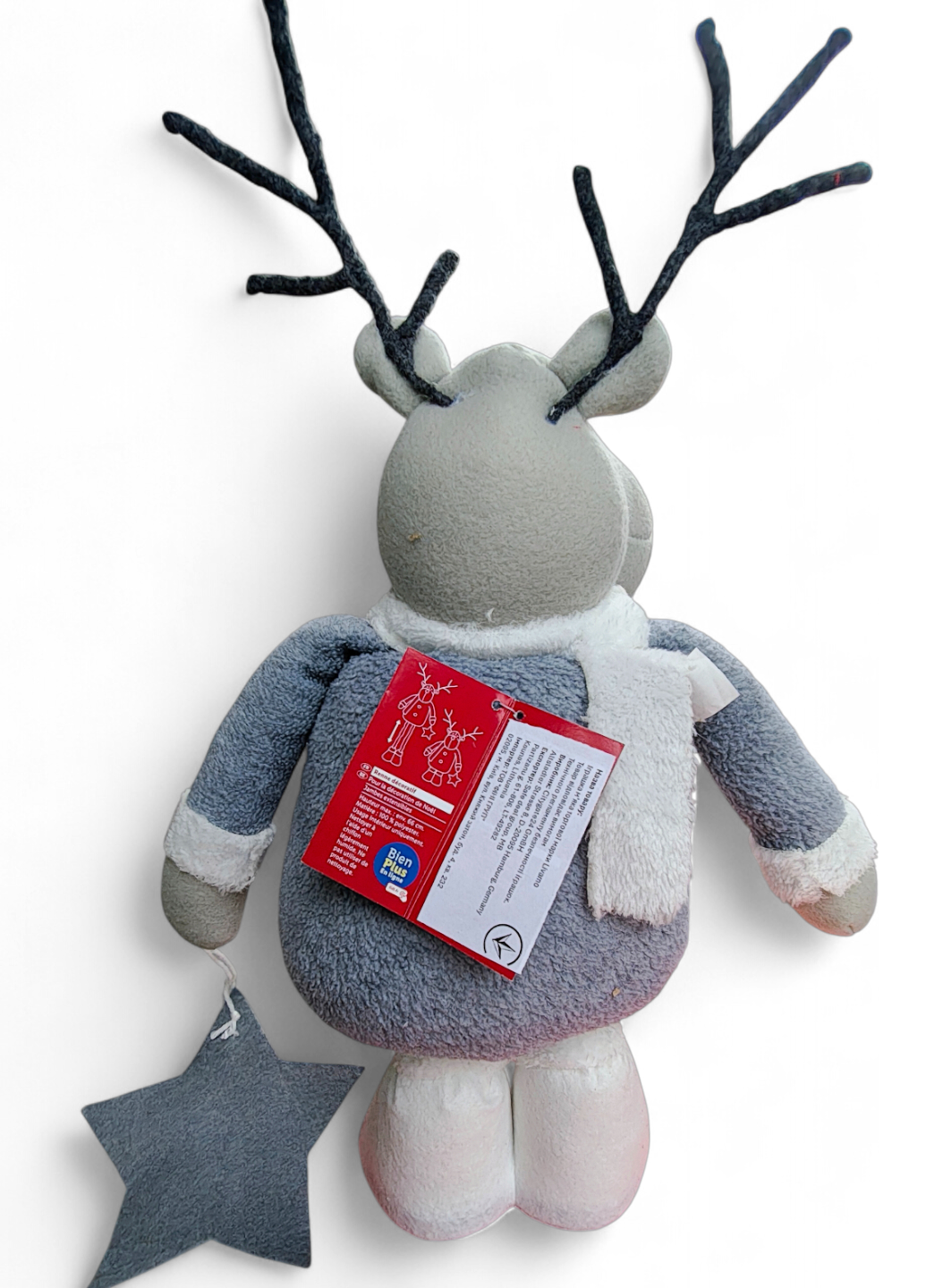 Мягкая игрушка Livarno Home Plush Soft Рождественский олень с телесопечными ногами 66 см Серый (7997) - фото 7 Мягкая игрушка Livarno Home Plush Soft Рождественский олень с телесопечными ногами 66 см Серый (7997) - фото 7