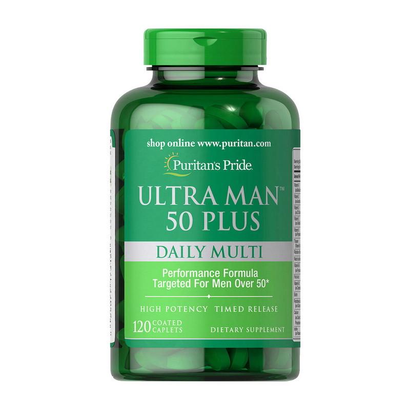 Витамины и минералы для мужчин Puritan's Pride Ultra Man 50 Plus Daily Multi 120 капс. (18150-01) Витамины и минералы для мужчин Puritan's Pride Ultra Man 50 Plus Daily Multi 120 капс. (18150-01)