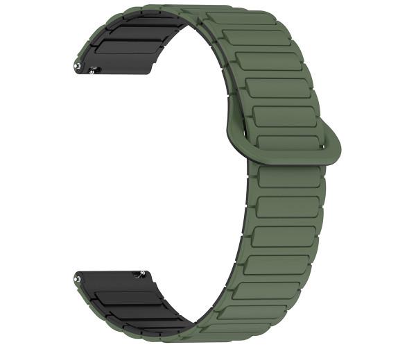 Ремешок универсальный Silicone Magnetic для смарт-часов 20 мм Зеленый